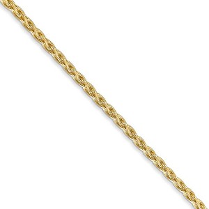 Black Bow Jewelry 2.2mm 14k Yellow Gold Parisian Wheat Chain Necklace - 1 of 4