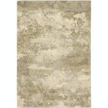 Oriental Weavers Astor Collection Fabric Gold/Beige Abstract Pattern- Living Room, Bedroom, Home Office Area Rug, 7'10" X 10'10"