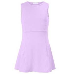 Coolmee Womens Mini Dress Tennis Dress Sleeveless Wrap Built in Shorts Golf Athletic Dress - 1 of 4