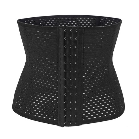 Unique Bargains Women Breathable Body Shaper Waist Trainer Cincher  Underbust Corset Shapewear Black M