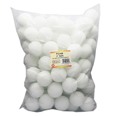 Hygloss Craft Foam Balls, 3 Inch, White, 12 Per Pack, 2 Packs