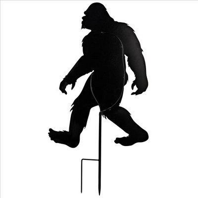 Rustic Brown Metal Yeti Silhouette Garden Stake