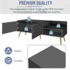 Shoe Rack Bench With Hidden Storage Compartment, Upholstered Cushions, Wooden Bench With Storage, Easy Assembly For Entryway Living Room - 2 of 4