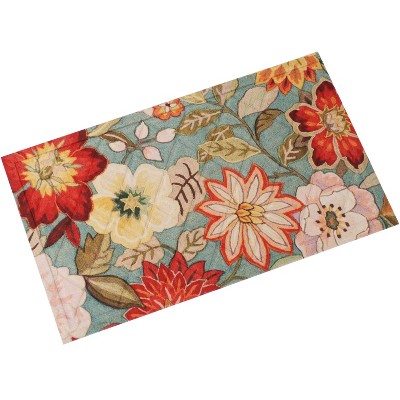 1'5"x2'5" Rectangle Floral Floor Mat Multicolored - Sunnydaze Decor