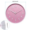 Unique Bargains Battery Operated Silent Non-Ticking 3D Number Quartz Wall Clock 8" - 2 of 4