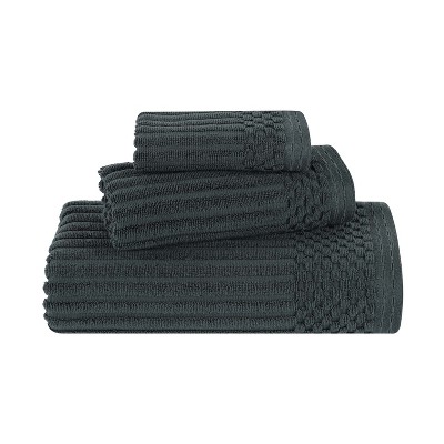 Modern Ribbed Cotton  Assorted Towel Set by Blue Nile Mills