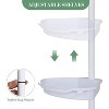 Corner Shower Caddy Tension Pole, 4 Tier Bathroom Shower Shelves Organizer with Adjustable Trays,Bathtub Shelves Shampoo Holder for Inside Shower - 3 of 4