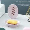 LunaLulinlk 2-Pack Soap Dish, Bar Soap Holder, Soap Saver with Drip Tray for Shower (Pink) - 4 of 4