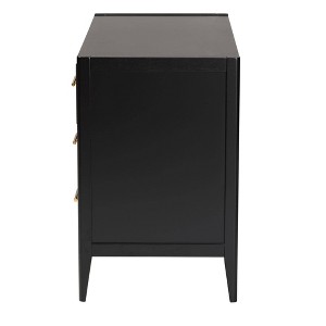 Baxton Studio Primrose Fluted Wood 6 Drawer Dresser Black - 1 of 4