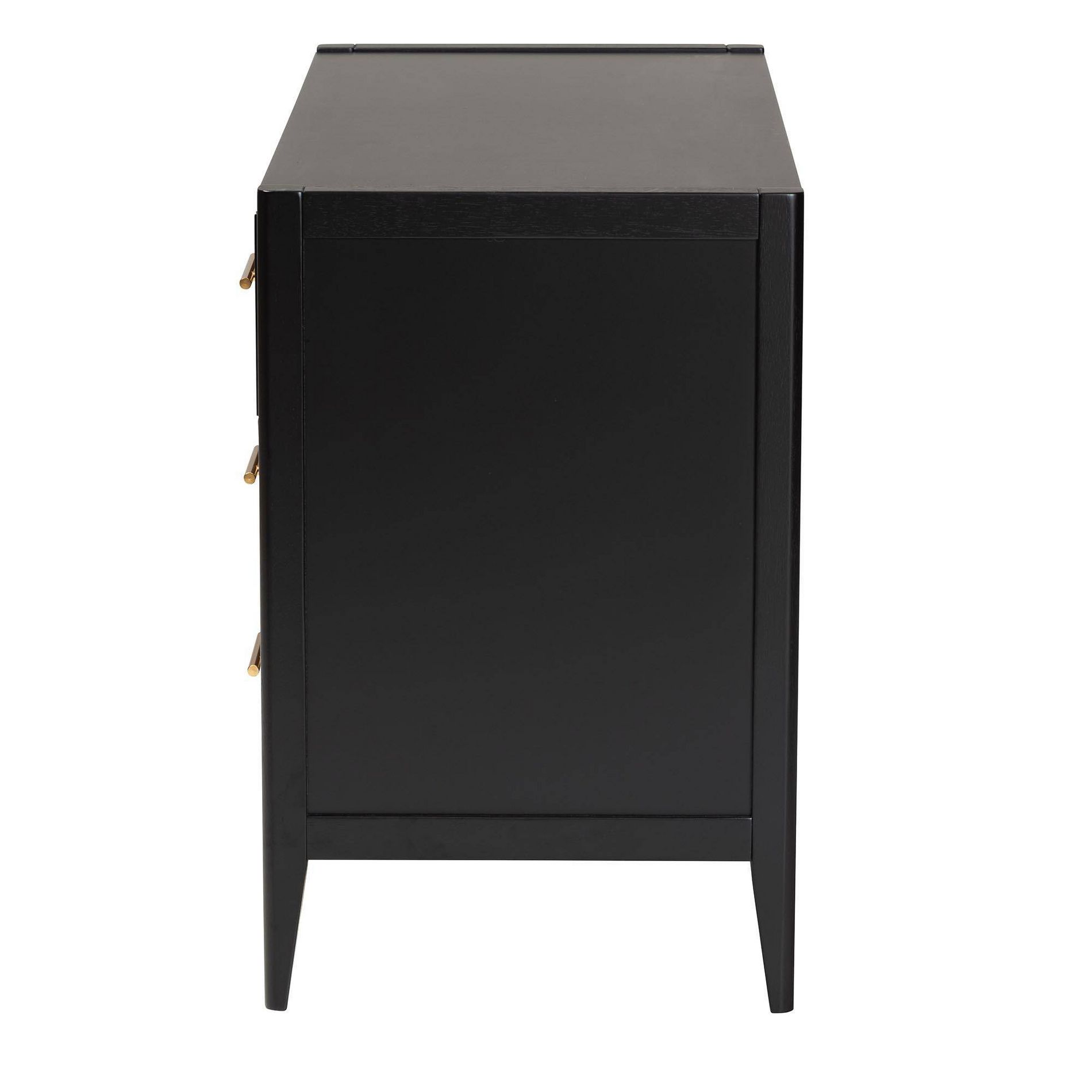 Baxton Studio Primrose Fluted Wood 6 Drawer Dresser Black