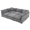 YOOCOZZ Modular Sectional Sofa with Movable Ottoman,6-seat L pholstered with Wide Seat - 4 of 4