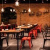 FDW Metal Dining Chairs Set of 2/4 Restaurant Chairs with Rubber Foot Protectors - 4 of 4