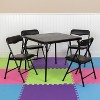 Flash Furniture Kids Black 5 Piece Folding Table and Chair Set - image 2 of 4