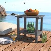 Tree City Double Outdoor Side Table, 2-Tier Weather-Resistant Patio End Table for Backyard, Porch & Pool, Durable HDPE Small Table - 4 of 4