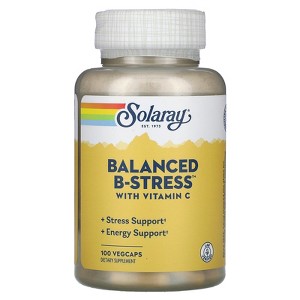 Solaray Balanced B-Stress with Vitamin C, 100 VegCaps - 1 of 4