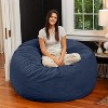 Jaxx 5 Foot Saxx - Large Round Bean Bag Chair for Adults - Lush Velvet - 3 of 3