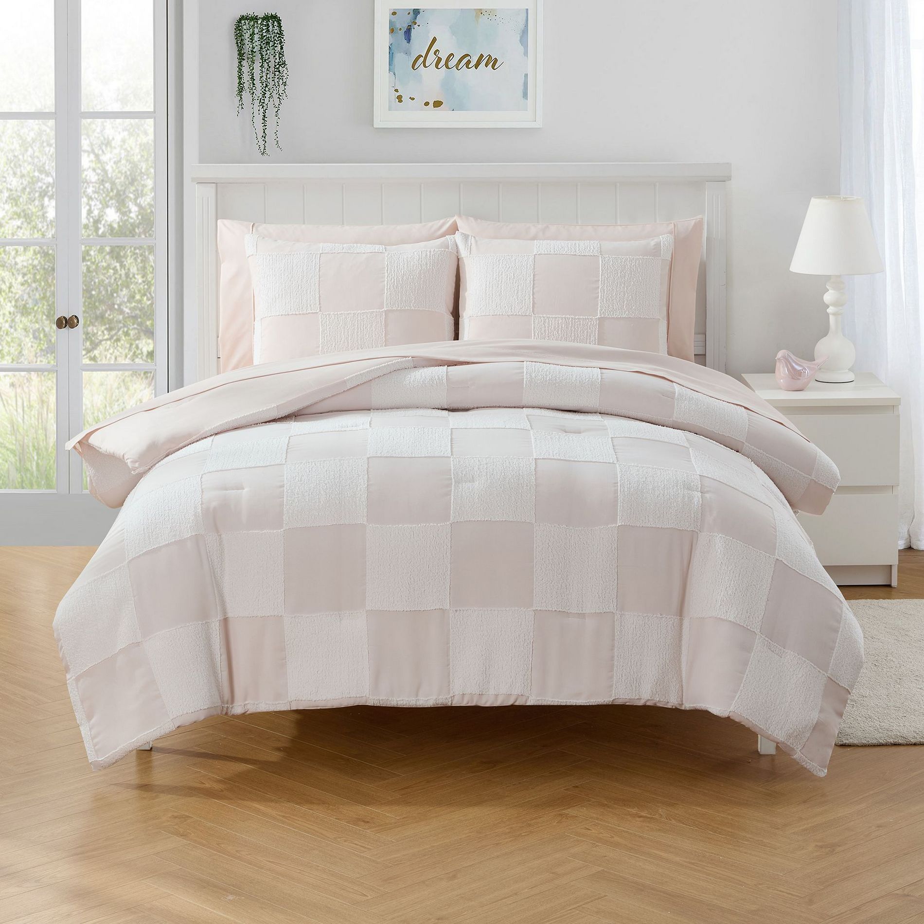 Chenille Checkered Kids Bedding Set Includes Sheet Set - Full