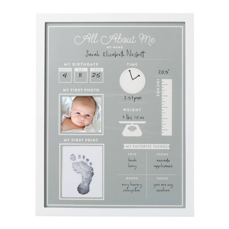 Pearhead All About Me Frame - Gray/White 3&#34;x3&#34;, 1 of 7