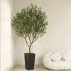 DR.Planzen 5-8FT Adjustable Artificial Olive Tree - UV Resistant Fake Plant in 15.7-22.7" Tall Planter (B/W/Coffee) for Indoor/Outdoor - 3 of 4