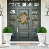 Costway 18 inch Tall Vintage Planters Set of 2/4 with Pedestal Base & Pre-marked Drain Hole Bronze/White - 2 of 4