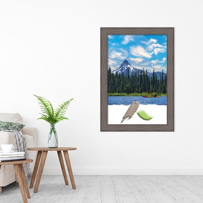 Rustic Weathered Blue-Grey Wood Wall Picture Frame