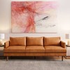 Poly & Bark 88" Girona Sofa Cognac Tan: Italian Leather, Feather Down Cushions, Walnut Legs - 3 of 4