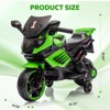 Jojoka 6V Kids Electric Motorcycle, Ride On Bike with Training Wheels, Headlight, Horn, Music, Battery Powered Toy for Toddlers - 2 of 4
