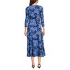 Lands' End Women's Cotton Modal 3/4 Sleeve Vneck Wrap Dress - 2 of 3