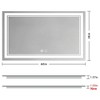 Keonjinn LED Front Light Bathroom Vanity Wall Mirror, 3 Color Temperatures, Anti-fog - 3 of 4