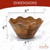 Mela Artisans Wooden Scalloped Bowl – Wooden Bowls for Decor, Candies - 2 of 4
