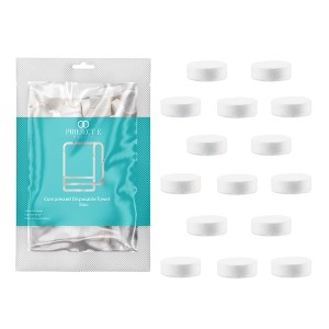 Project E Beauty 100pcs Disposable Compressed Towels | Cotton Washcloth - Small | Disposable Towels for Travel | Absorbent Compressed Towel Tablets - 1 of 4