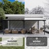 Aoxun 12'x20' Wall-Mounted Gazebo Pergola – Heavy-Duty Sloped Roof Awning for Patio, Backyard, Deck & Outdoor Shade - 4 of 4
