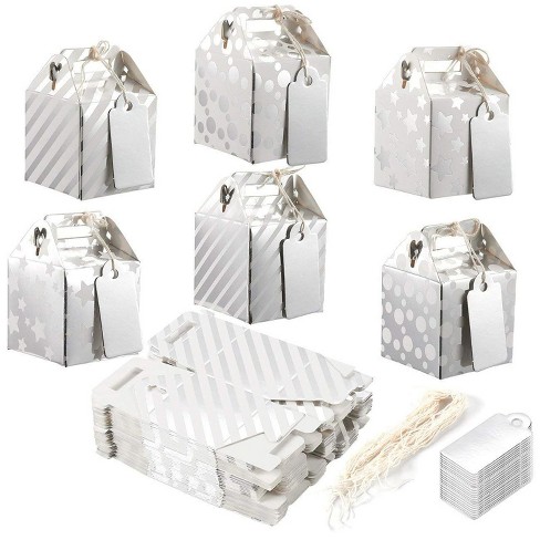 for weddings. ready and ready without folding Pack of 30 silver sweet gift boxes 