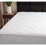 Maxi 100% Cotton Breathable Down Alternative Fitted Mattress Pad - White