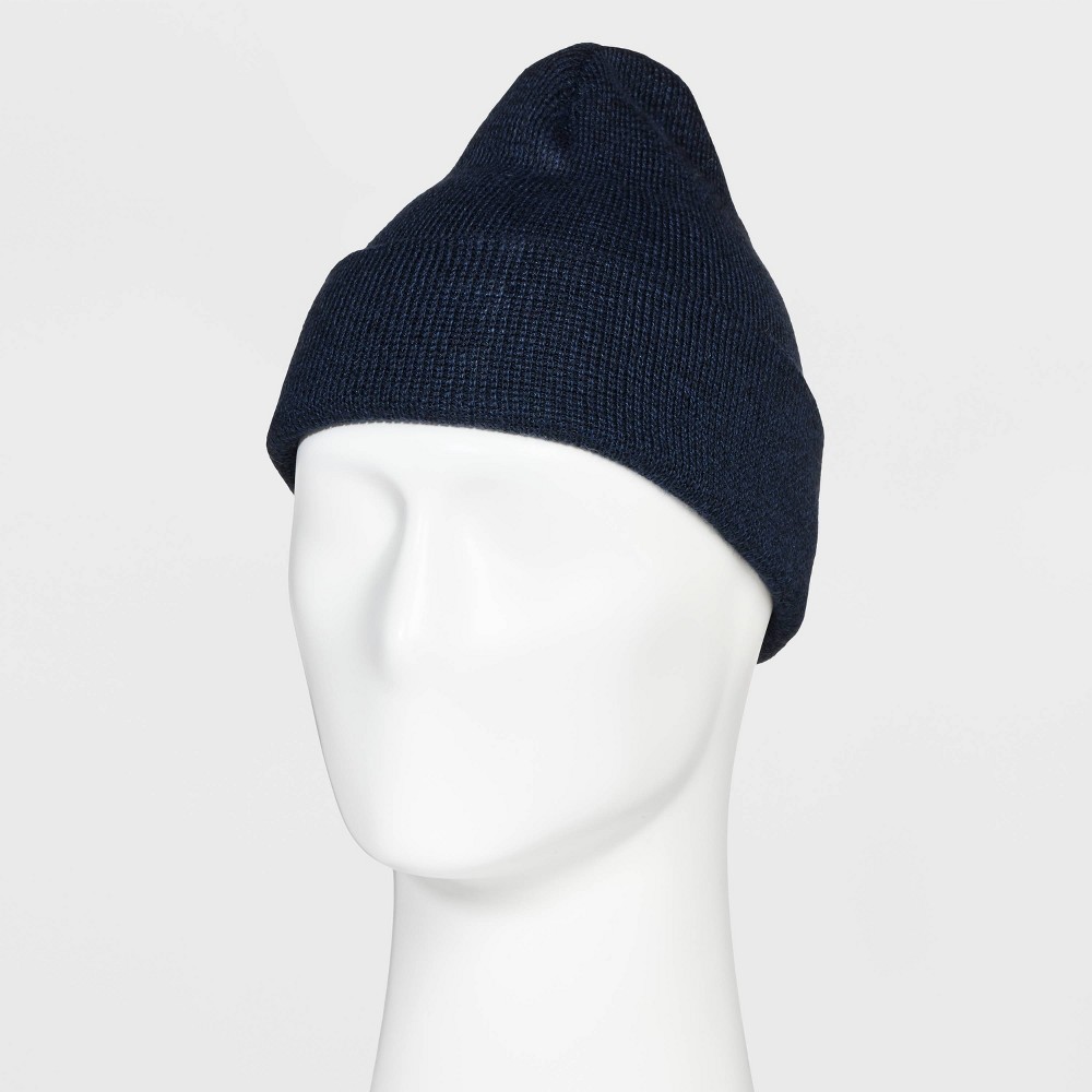 Men's Circular Knit Beanie - Goodfellow & Co Navy Blue