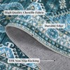 Washable Rug Vintage Distressed Floor Cover Non Slip Traditional Rug Foldable Low Pile Indoor Carpet - 4 of 4