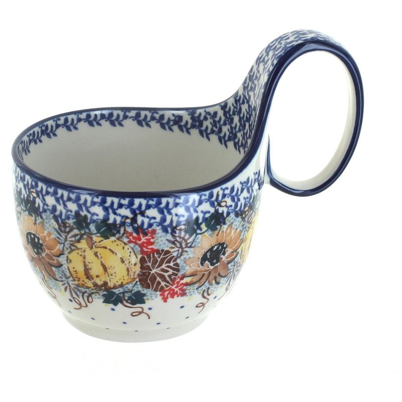 Blue Rose Polish Pottery 845 Ceramika Artystyczna Soup Mug, 1 of 2
