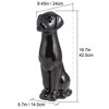 Allure Home Creations 2pc Black Labrador Ceramic Toilet Brush Holder with Plastic Brush Cleaning Accessories Set - 2 of 4