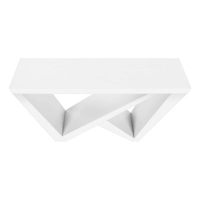 White Wood Console Table with Storage, 47.25"