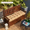 ARTPLAN Outdoor 48 Inch Bench Cushion Tufted for Outdoor Furniture, 48"x18"x4" Wicker Patio Loveseat Cushion All Weather - 2 of 4