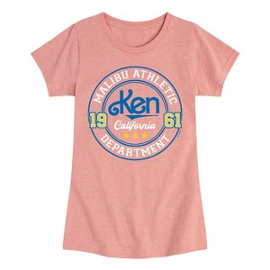Girls' - Barbie - Malibu Athletic Dept Ken Fitted Short Sleeve Graphic T-Shirt - 1 of 4