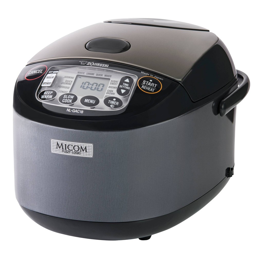 Zojirushi 10 Cup Umami Micom Rice Cooker & Warmer Metallic Black - NL-GAC18BM