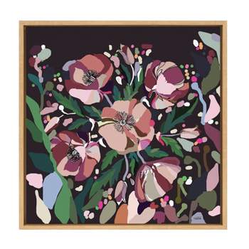Kate & Laurel All Things Decor 22"x22" Sylvie Flowers Wall Art by Inkheart Designs Natural Abstract Colorful Floral Bouquet Art