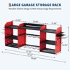 Power Tool Organizer Wall Mount, Heavy Duty 4-Layer Garage Rack, 8 no cord Drill Storage Shelf with Hooks, Drill Bit Shelf Battery Storage Holder - 3 of 4
