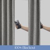 Awesome Home  Linen Texture Blackout Grommet Curtains Pair(2 Panels) - 2 of 4