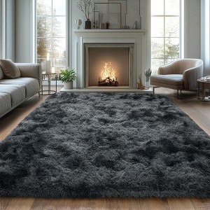 Soft Shag Area Rug 6x9 for Living Room or Bedroom, Fluffy Non-Slip Plush Carpet, Cozy Fuzzy Indoor Rug for Kids Room - 1 of 4
