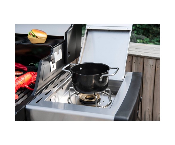 Stainless Steel 4 Burner Propane Gas Grill with Side Burner MG4001 Silver - Royal Gourmet