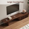 LOVSON Modern TV Stand with Storage for Entertainment Center, Retractable TV Media Console for TVs over 55" for Living Room/Bedroom, Walnut - 4 of 4