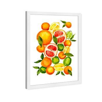 13" x 19" All the Citrus Food and Kitchen Framed Wall Art Orange - Wynwood Studio