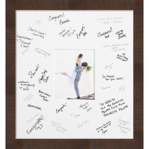 Wildwood Picture Frame, Photo Frame Wedding Guest Book Alternative, Autograph Picture Mat for Signature Board, Weddings Graduations or Retirement - 1 of 4